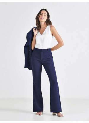Principessa - Calça Flare de Alfaiataria Marinho Vaniria - PRINCIPESSA
