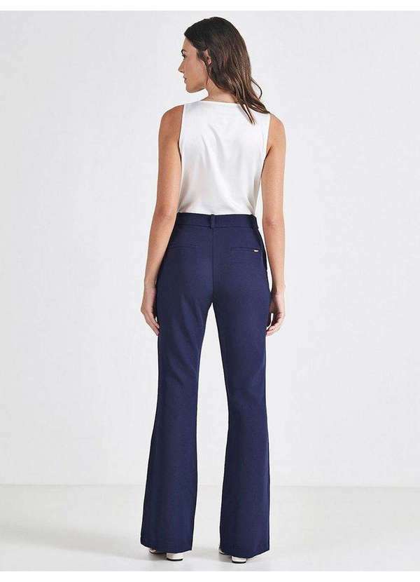 Principessa - Calça Flare de Alfaiataria Marinho Vaniria