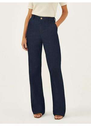 Principessa - Calça Wide Leg Jeans Azul Escuro Tamara - PRINCIPESSA