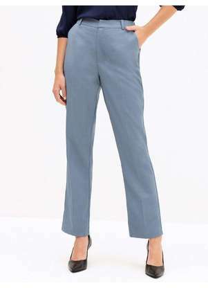 Principessa - Calça Reta Regular de Alfaiataria Premium Azul Eloise - PRINCIPESSA