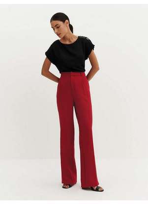 Principessa - Calça Wide Leg Alfaiataria Red Cherry Janiele - PRINCIPESSA