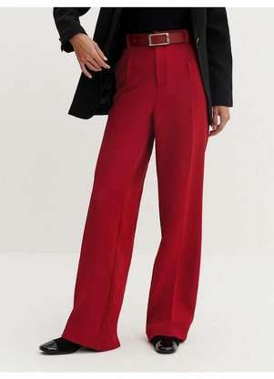Principessa - Calça Wide Leg Alfaiataria Red Cherry Janiele - PRINCIPESSA