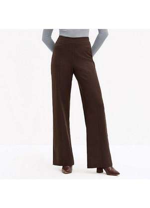 Principessa - Calça Wide Leg de Alfaiataria Marrom Brienne - PRINCIPESSA