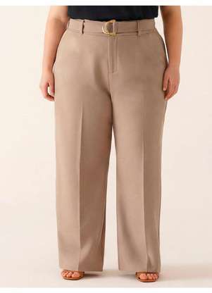 Principessa - Calça Wide Leg de Alfaiataria Lorde Mocha Mousse - PRINCIPESSA