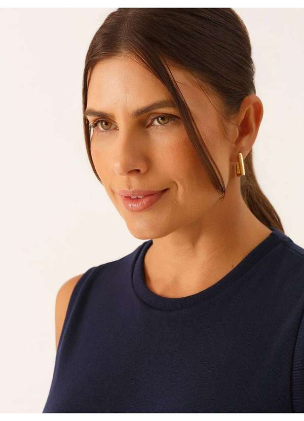 Principessa - Blusa sem Mangas Decote Redondo em Malha Marinho Venus 3