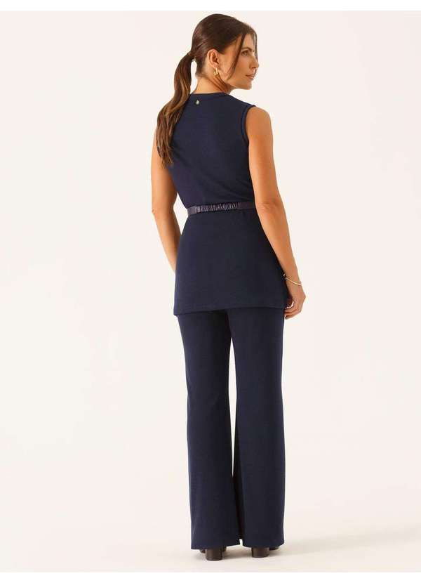 Principessa - Blusa sem Mangas Decote Redondo em Malha Marinho Venus 6