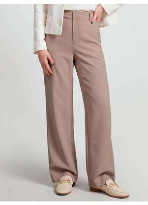 Principessa - Calça Alfaiataria Pantalona Bege Adrya - PRINCIPESSA
