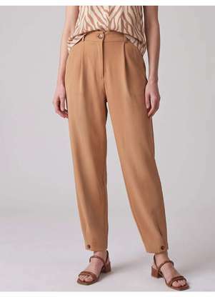 Principessa - Calça Alfaiataria Reta Cenoura Camel Nivia - PRINCIPESSA