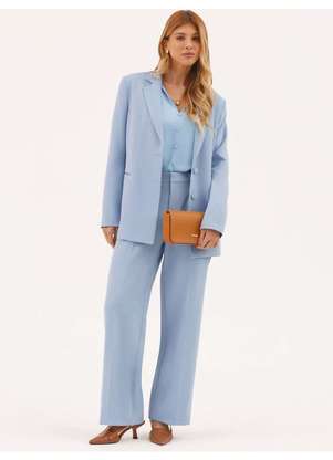 Principessa - Calça Alfaiataria Wide Leg Azul Claro Clarice - PRINCIPESSA