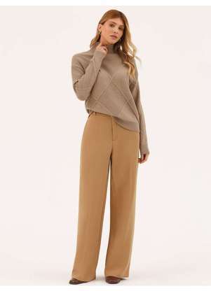 Principessa - Calça Alfaiataria Wide Leg Canela Camila - PRINCIPESSA