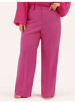Principessa - Calça Alfaiataria Wide Leg Plus Size Framboesa Victoria - PRINCIPESSA