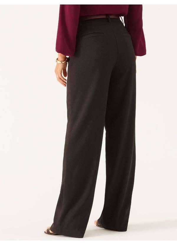 Principessa - Calça Alfaiataria Wide Leg Preto Elizane 8