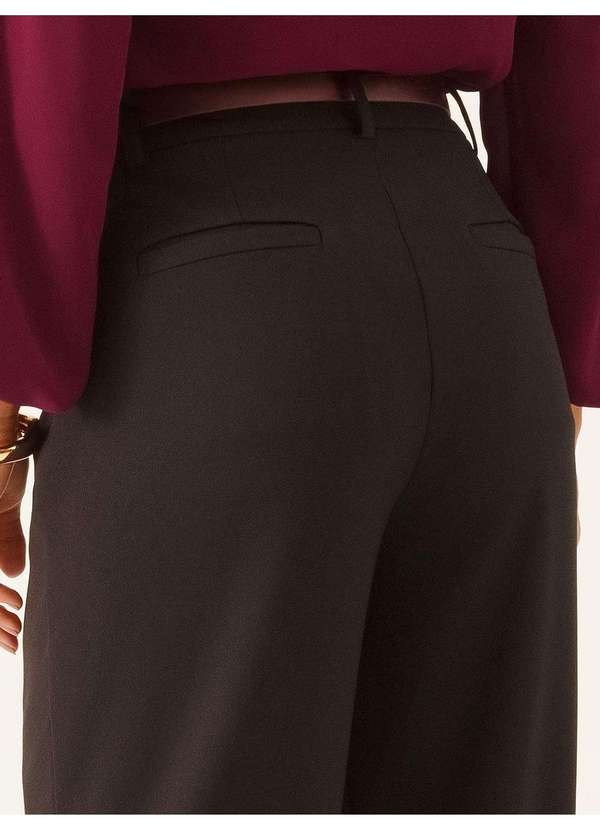 Principessa - Calça Alfaiataria Wide Leg Preto Elizane 9