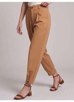 Principessa - Calça Cenoura em Crepe Camel Anabella - PRINCIPESSA