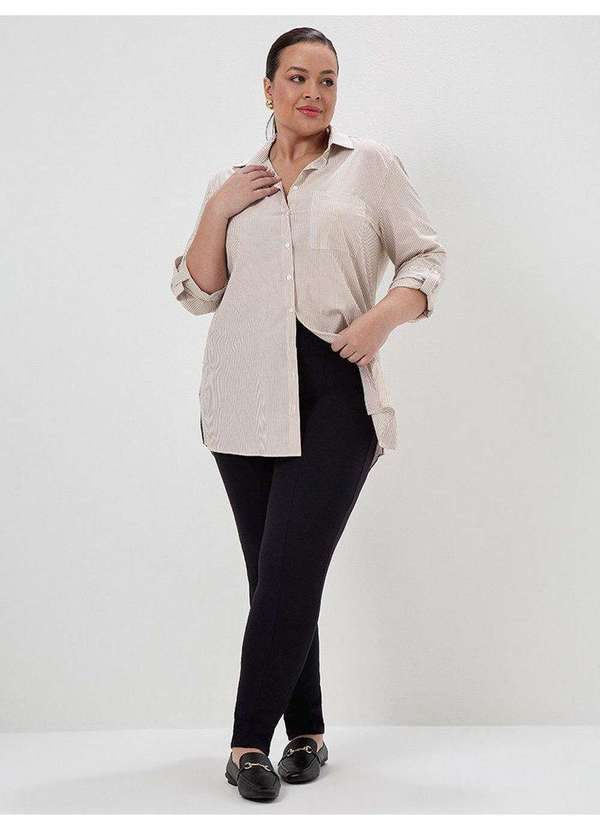 Principessa - Calça de Malha Montaria Plus Size Preta Noara 3