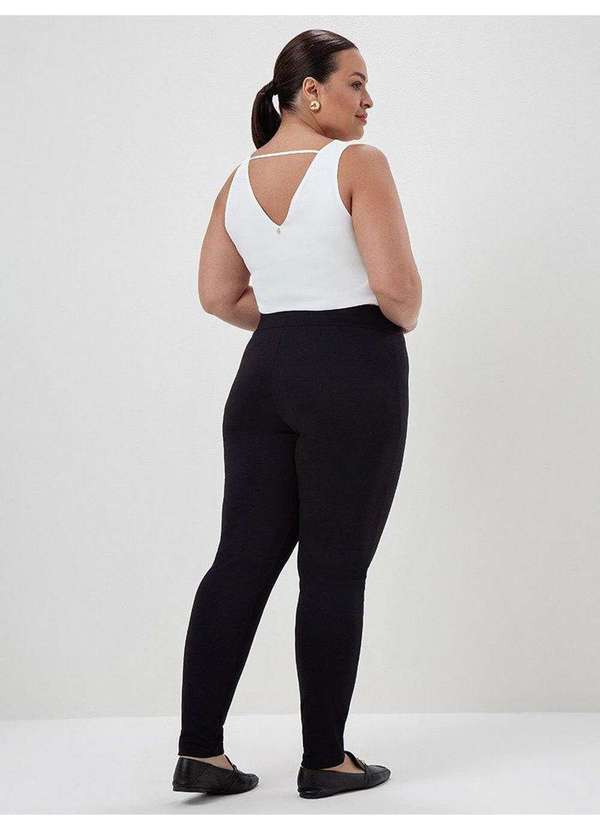 Principessa - Calça de Malha Montaria Plus Size Preta Noara 6