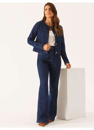 Principessa - Calça Jeans Bootcut Azul Escuro Beliz - PRINCIPESSA