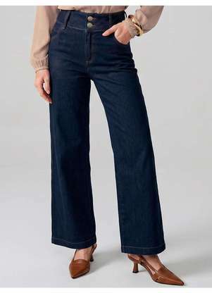 Principessa - Calça Jeans Pantalona Azul Escuro Naya - PRINCIPESSA