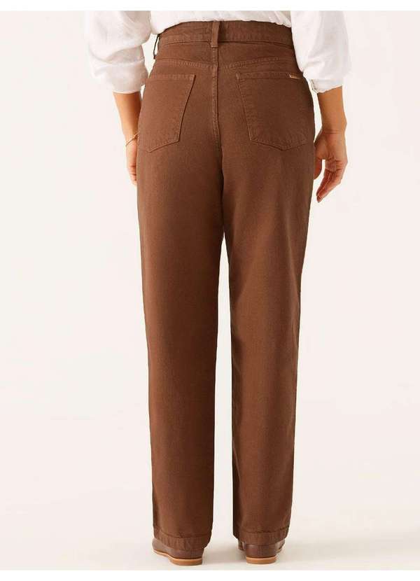 Principessa - Calça Sarja Reta Marrom Escuro Violetta 6