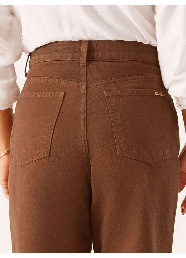 Principessa - Calça Sarja Reta Marrom Escuro Violetta 7