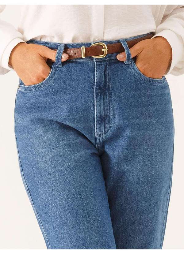 Principessa - Calça Jeans Reta Regular Azul Médio Vivara 3