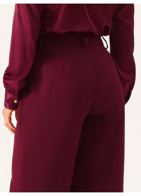 Principessa - Calça Wide Leg Alfaiataria Vinho Janiele 10