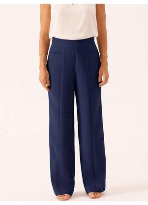 Principessa - Calça Wide Leg de Alfaiataria Marinho Beatriz - PRINCIPESSA
