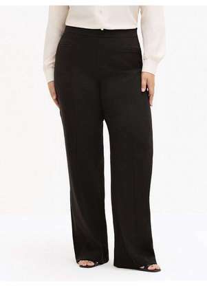 Principessa - Calça Wide Leg de Alfaiataria Plus Size Preta Verena - PRINCIPESSA