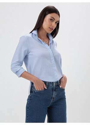 Principessa - Camisa Comfy de Oxfordine Azul Claro Sara - PRINCIPESSA