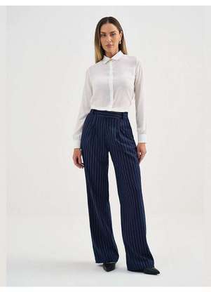 Principessa - Camisa Manga Longa em Viscose Off White Anaisa - PRINCIPESSA
