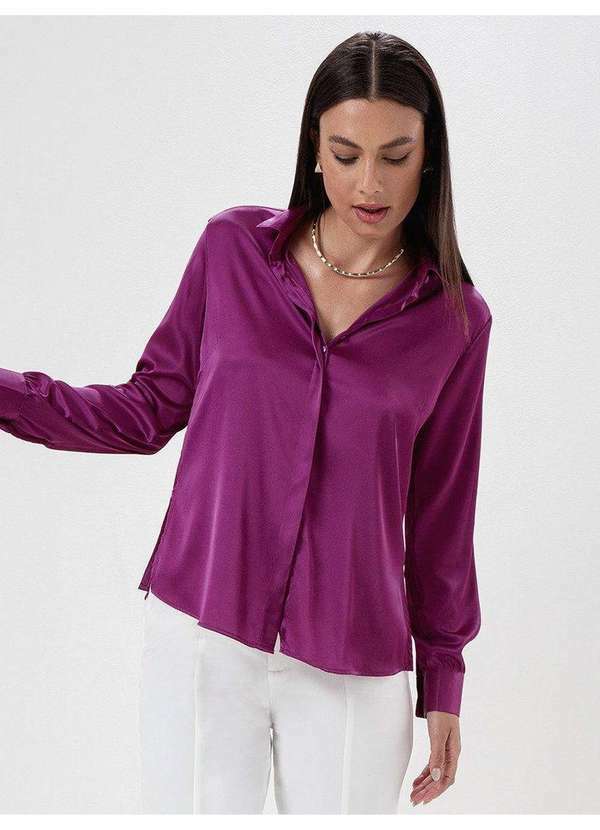 Principessa - Camisa Manga Longa Super Comfy Magenta Rosana