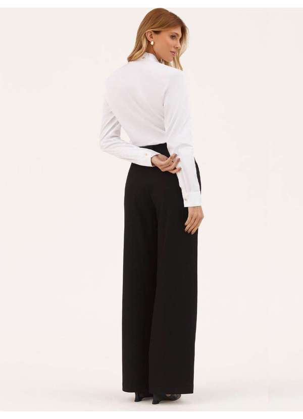 Principessa - Camisa com Babados em Tricoline Off White Monise 5