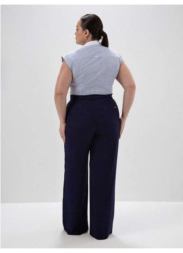 Principessa - Camisa com Manga Copinho Plus Size Listrada Ludinalva 4