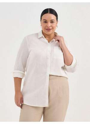 Principessa - Camisa de Linho Oversized Off White Joanita - PRINCIPESSA