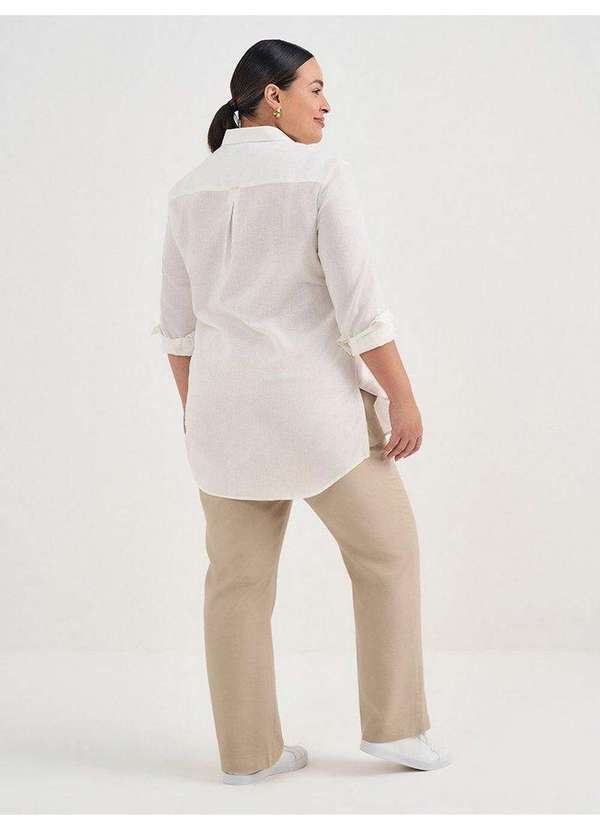 Principessa - Camisa de Linho Oversized Off White Joanita 3