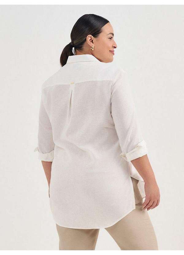 Principessa - Camisa de Linho Oversized Off White Joanita 4