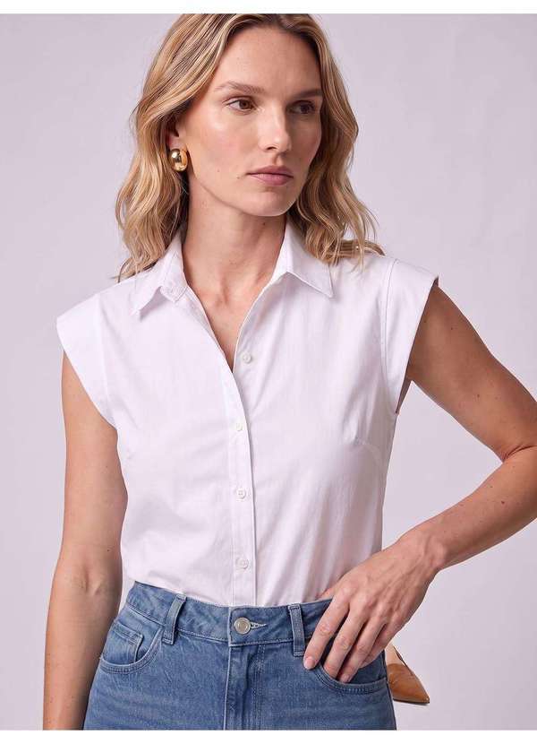 Principessa - Camisa Manga Copinho Off White Katerine