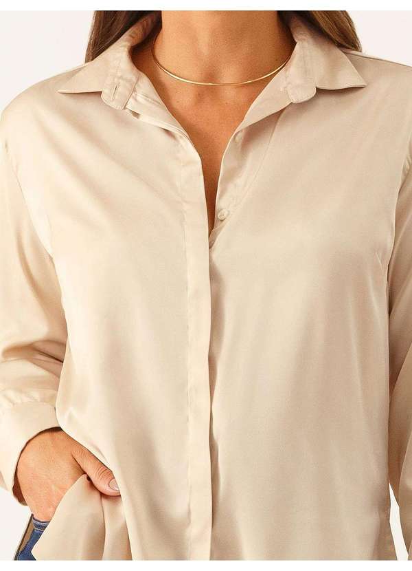 Principessa - Camisa Manga Longa Super Comfy Champagne Váleri 4
