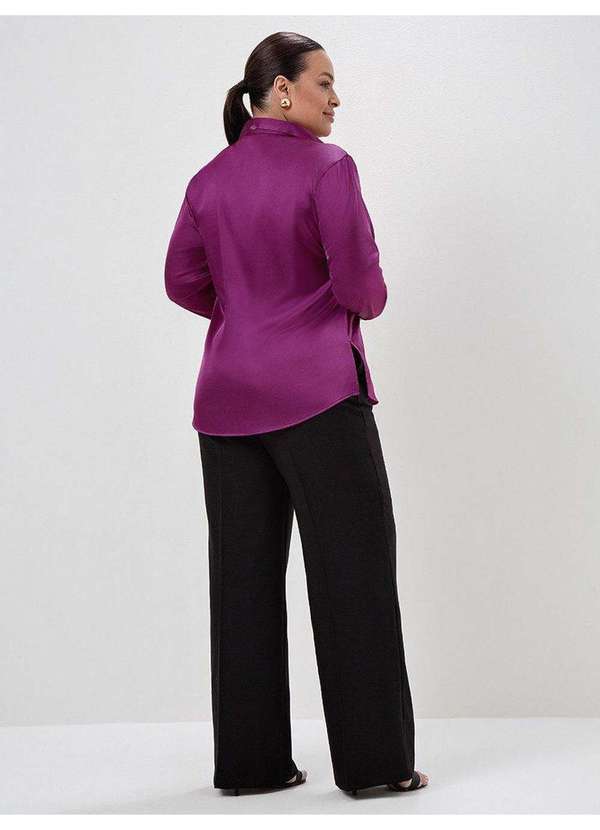 Principessa - Camisa Manga Longa Super Comfy Plus Size Magenta Eliora 4