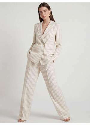 Principessa - Blazer Alfaiataria Intermediário Listrado Off White Ayumi - PRINCIPESSA