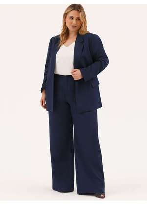 Principessa - Blazer Alfaiataria Intermediário Plus Size Marinho Nala - PRINCIPESSA