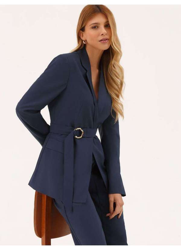 Principessa - Blazer Alfaiataria Intermediário Marinho Nayomi