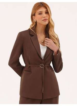 Principessa - Blazer Alfaiataria Intermediário Marrom Cindy - PRINCIPESSA