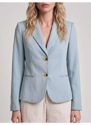 Principessa - Blazer de Alfaiataria Clássico Azul Claro Aneliese - PRINCIPESSA