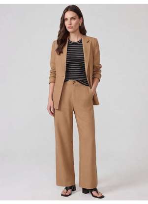 Principessa - Blazer Intermediário em Linho Mocha Mousse Mariangela - PRINCIPESSA