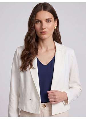 Principessa - Casaqueto Alfaiataria em Viscose Off White Nayeli - PRINCIPESSA