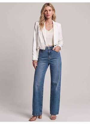 Principessa - Casaqueto Alfaiataria em Viscose Off White Nayeli - PRINCIPESSA