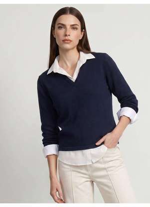 Principessa - Suéter Camisa Marinho Evalise - PRINCIPESSA