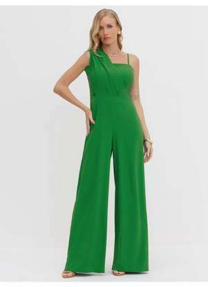 Principessa - Macacão em Crepe Verde Natiela - PRINCIPESSA