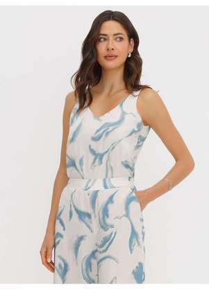 Principessa - Regata com Alça em Viscose Estampada Manu - PRINCIPESSA